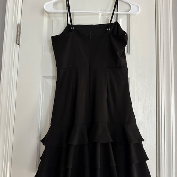 Lulus The Best Night Black Sleeveless Tiered Ruffled Mini Dress size XS - Picture 3 of 8
